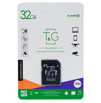 Карта памяти Touch & Go 32 Gb microSD (class 10) с адаптером