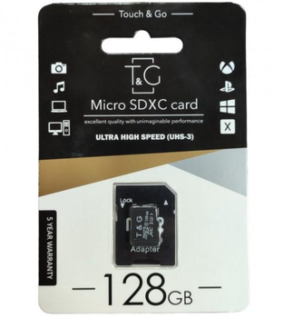 Карта памяти Touch & Go 128 Gb microSD (class 10) с адаптером