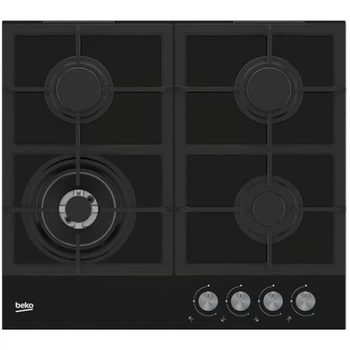 Варильна поверхня Beko газова, 60см, чавун, чорний