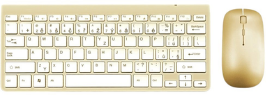 Комплект бездротовий Winner Group Keyboard with mouse Bluetooth Gold (8591194097676)