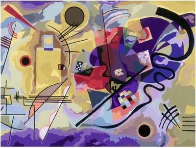 Malowanie po numerach Ravensburger Żółty Czerwony Niebieski Kandinsky 30 x 40 cm (4005556239184)