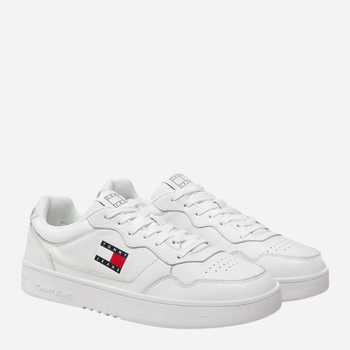 Sneakersy męskie skórzane Tommy Hilfiger EM0EM01443-ACG 42 Białe (8720637413012)