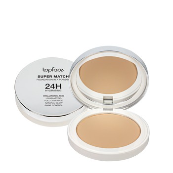 Пудра для обличчя topface Super Match Foundation компактна зволожуюча 10 г (PT269), 08 Tan Natural/Натуральна засмага