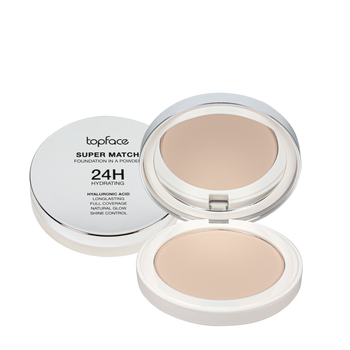 Пудра для лица topface Super Match Foundation компактная увлажняющая 10 г (PT269), 03 Natural Beige/Натурально-бежевый
