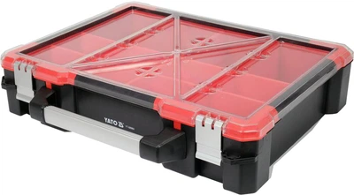 Organizer plastikowy YATO z 12 kuwetami 490 x 420 x 115 mm (YT-08960)