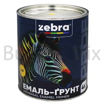 Емаль-ґрунт алкідна ZEBRA PROF 055Р 2,5 кг жовта