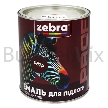 Емаль для підлоги ZEBRA PROF алкідна 0,8 кг 087Р червоно-коричнева