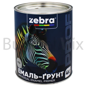 Емаль-ґрунт алкідна ZEBRA PROF 017Р 2,5 кг сіра