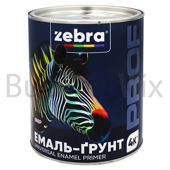 Емаль-ґрунт алкідна ZEBRA PROF 088Р 2,5 кг темно-коричнева