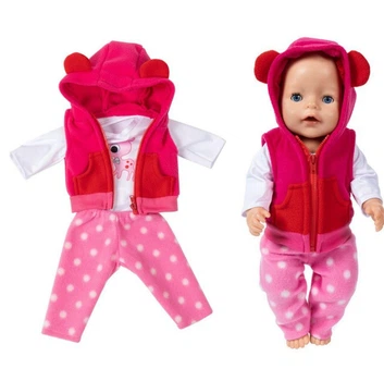 Набор одежды для куклы Беби Борн / Baby Born Костюм-тройка малиновый 8593