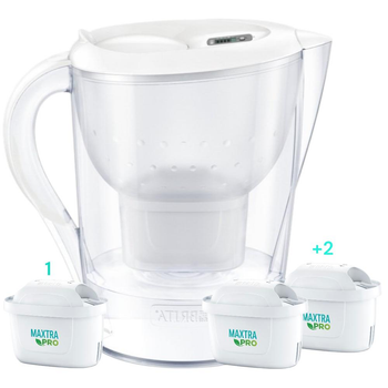 Фильтр-кувшин для воды BRITA Marella Memo MX 2.4 с тремя картриджами Maxtra Pro Pure Performance ( белый )