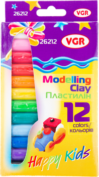 Пластилін VGR 12 кольорів 200 г (26212) 