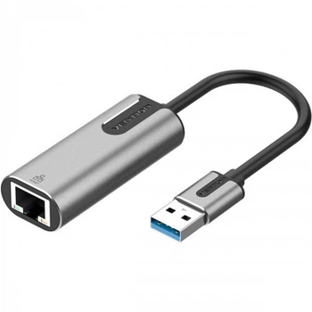 Сетевая карта адаптер Vention USB 3.0-A до Gigabit Ethernet Adapter Gray 0.15M Aluminum Alloy Type (CEWHB)