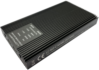 Зовнішня кишеня LC-Power LC-M2-C-NVME-2X2-RAID 2x M.2 NVMe RAID Black