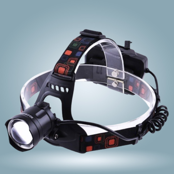 Аккумуляторный налобный фонарь Bailong XQ-219 HP50 3 режима zoom power bank signal light индикация заряда ЗУ microUSB