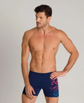 Чоловічі плавки боксери Arena Dongle Long Short Navy USA 34 Синій/Кораловий