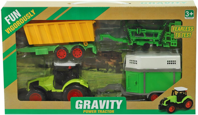 Traktor Toys Paweł Wojda Farma z 2 przyczepami i sprzętem rolniczym (5903940018218)