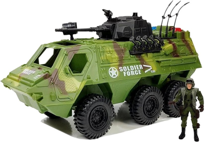 Набір військової техніки LEAN Toys Military Equipment 7878 Автомобіль + Шолом солдата з аксесуарами (5903802454697)