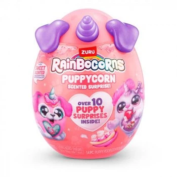 М'яка іграшка Rainbocorns Puppycorn Scented Surprise Цуценя біле з чорним (9298D)