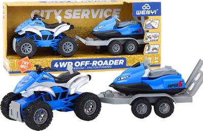 Quad Leantoys z przyczepą do przewozu (5905991022275)