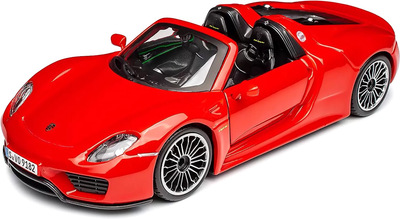 Metalowy model samochodu Bburago Porsche 918 Spyder 1:24 Czerwony (4893993002733)