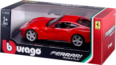 Металева модель автомобіля BBurago Ferrari F12 Berlinetta 1:24 Червона (4893993260072)