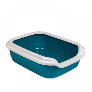 Туалет для котів з бортиком Природа Comfort L 49*39*15 см (ультрамарин)