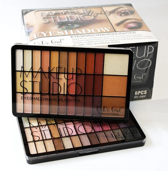 Набір тіней і хайлайтерів DoDo Girl Make Up Studio Eyeshadow & Highlighter D4047A, упаковка 6 палеток