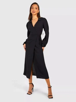 Платье летнее женское Boohoo GZZ69999 36 Черное (KAY2000001550168)