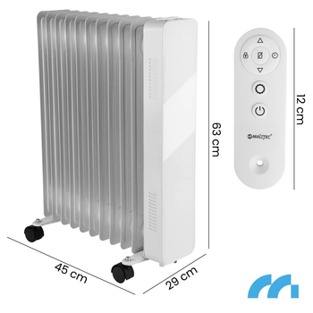 Энергосберегающий масляный обогреватель Maltec 2500W с Wi-Fi управлением 11 секций термостатом и пультом дистанционного управления