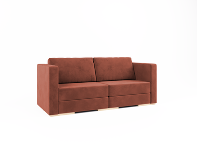 Диван двомісний - Sita 2 Velor French C Rose 220x90x75 см