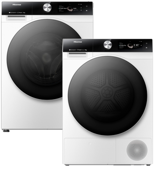 Стиральная машина Hisense WF7S1247BW + Сушильный автомат Hisense DH7S107BW