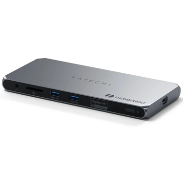 Док станція Satechi Thunderbolt 4 Docking Station with DisplayLink Space Gray (ST-DT4MDM-EU)