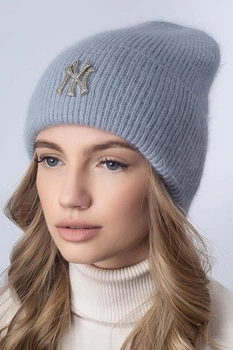 Шапка женская Flirt New 54-58 ангора на флисе Метал