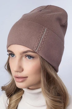 Шапка женская Flirt Дива 54-56 на флісі Капучино