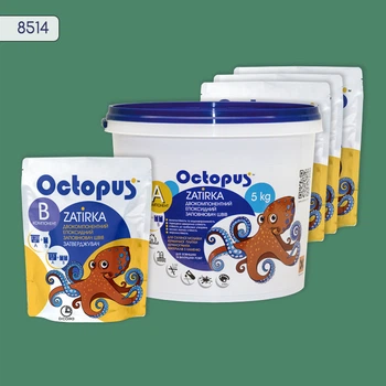 Двокомпонентна епоксидна затирка фуга для плитки і мозаїки ТМ "OCTOPUS", колір 8514 5 кг.