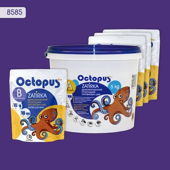 Двухкомпонентная эпоксидная затирка для плитки и мозаики ТМ "OCTOPUS", цвет 8585 5 кг.