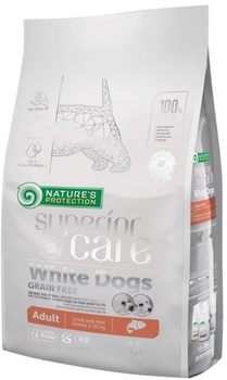 Sucha karma dla psów Nature's Protection Superior Care White Dogs Grain Free Adult Small and Mini Breeds z łososiem 1.5 kg (4771317458346)