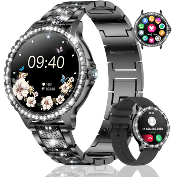 Смарт-годинник для жінок Smart Fitonme Black з моніторингом здоров'я