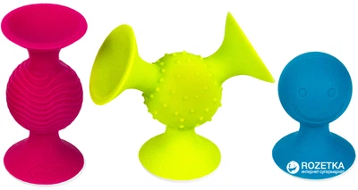 Погремушка-присоска Fat Brain Toys pipSquigz 3 шт (FA089-1)