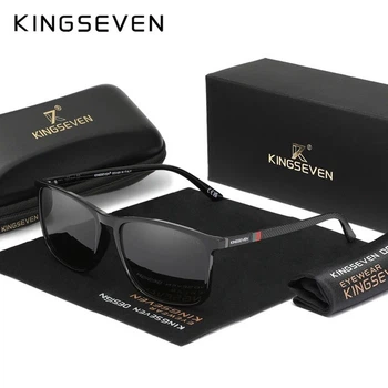 Мужские поляризационные солнцезащитные очки KINGSEVEN 7365 Black Gray
