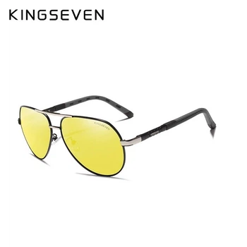 Мужские поляризационные очки ночного видения KINGSEVEN K725 Black Yellow