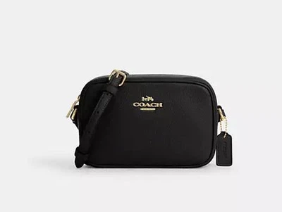 Жіноча шкіряна сумка Coach Mini Jamie Camera Bag чорна