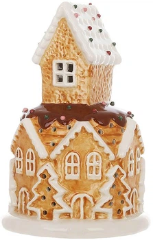 Светодиодная елочная игрушка Gingerbread House 17cm коричневый