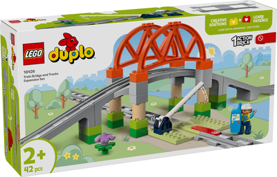 Zestaw klocków LEGO DUPLO Town Most i tory kolejowe-zestaw rozszerzający 42 elementy (10426)