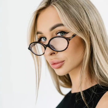 Сонцезахисні окуляри No Brand округлі Oculos із захистом від ультрафіолету леопардові коричневі
