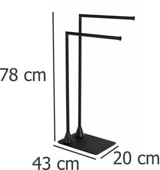 Вішалка для рушників Wenko Hella чорна (4008838253977)