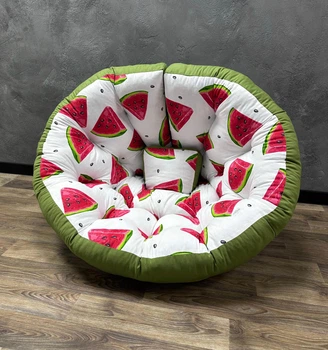 Безкаркасне крісло-матрац трансформер панама Watermelon 180х90 см різнокольорове