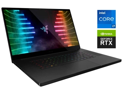 Игровой ноутбук Б-класс Razer Blade RZ09-0406 / 17.3" (1920x1080) IPS / Intel Core i7-11800H (8 (16) ядер по 2.3 - 4.6 GHz) / 16 GB DDR4 / 1000 GB SSD / nVidia GeForce RTX 3060, 6 GB GDDR6, 192-bit / Win 11 Home б/у