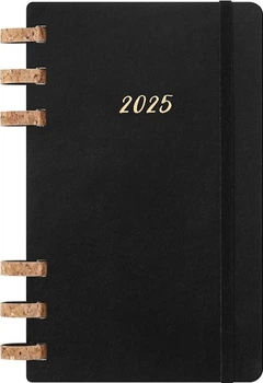 Щотижневик Moleskine 2025 Spiral середній 13 х 21 см чорний м'який